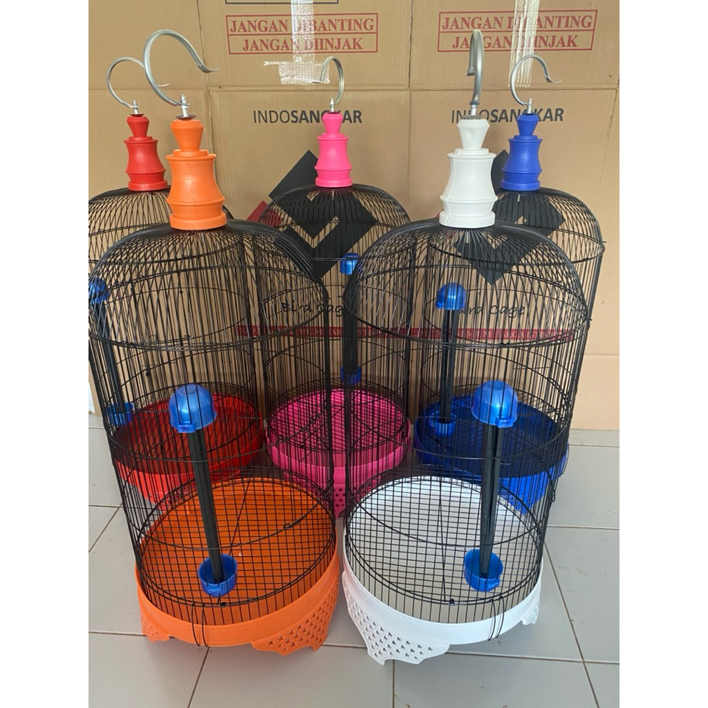 Sangkar Lovebird Warna Warna isi 10 Motif Tebok Badman Lestari Plastik