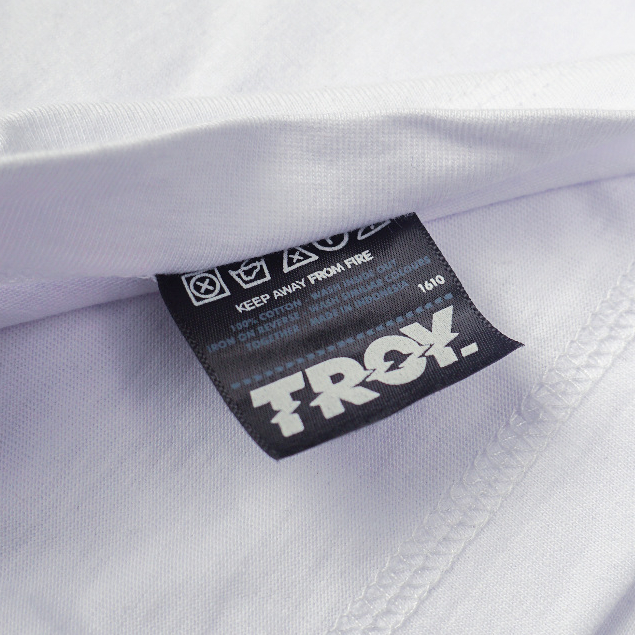 Troy Company Neck Stripe Tshirt White Comfort - Kaos Lengan Pendek Kaos Putih KST 3328-2B2W
