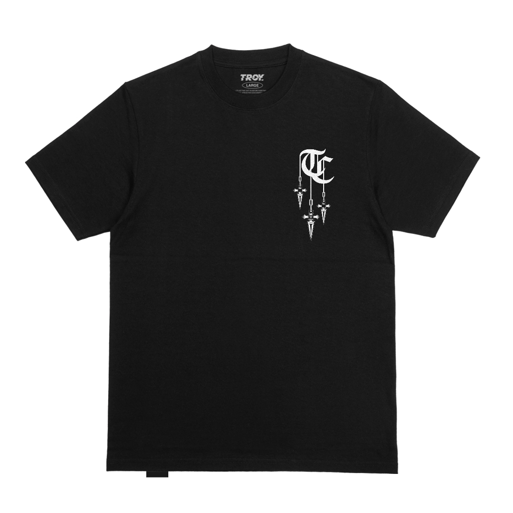 Troy Company Tshirt Black Spearhead - Kaos Lengan Pendek Kaos Hitam MTD 3330
