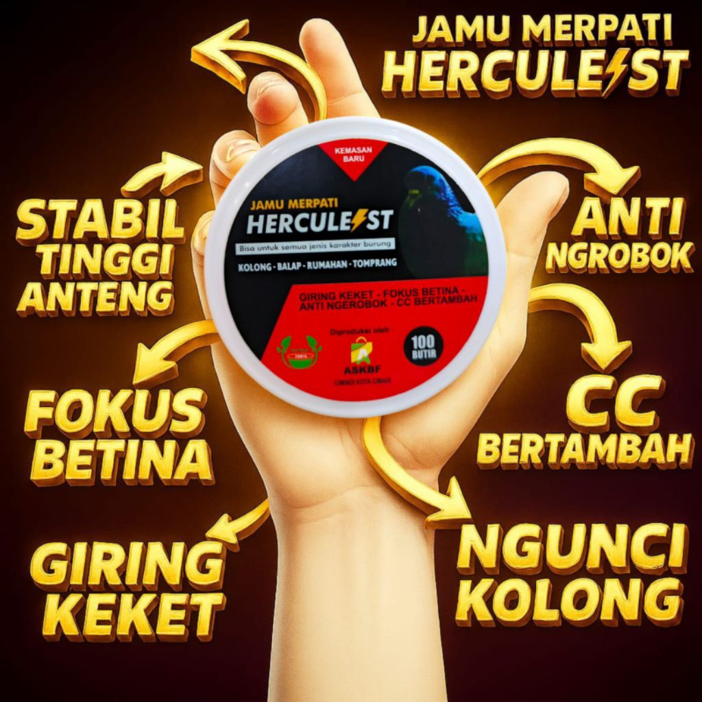 Jamu Merpati Hercules isi 100 - Jamu Merpati Super Giring Keket Terbukti - Merpati Juara
