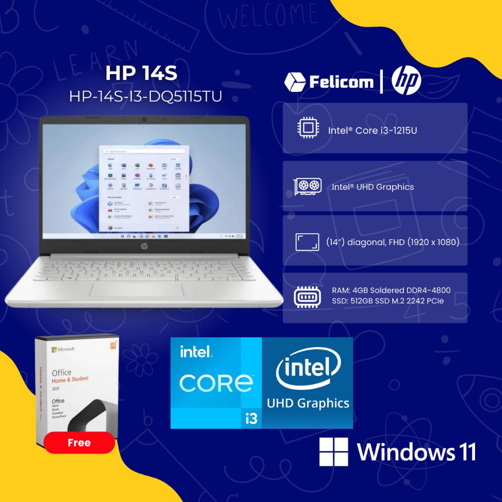 HP 14s i3-DQ5115TU