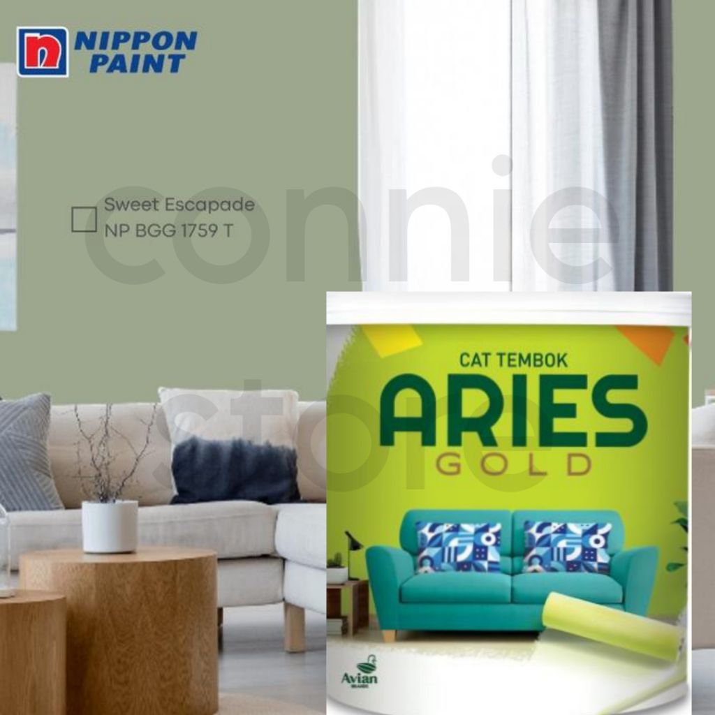 Aries gold 18kg 1759 Sage cat dinding interior ekonomis Sage hijau minimalis green sage