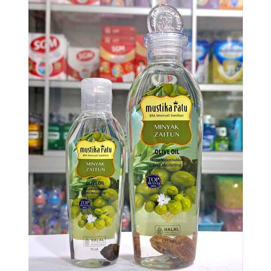 Mustika Ratu Minyak Zaitun 𝟕𝟓𝐌𝐋/𝟏𝟕𝟓𝐌𝐋 - Perawatan Kulit Wajah dan Rambut