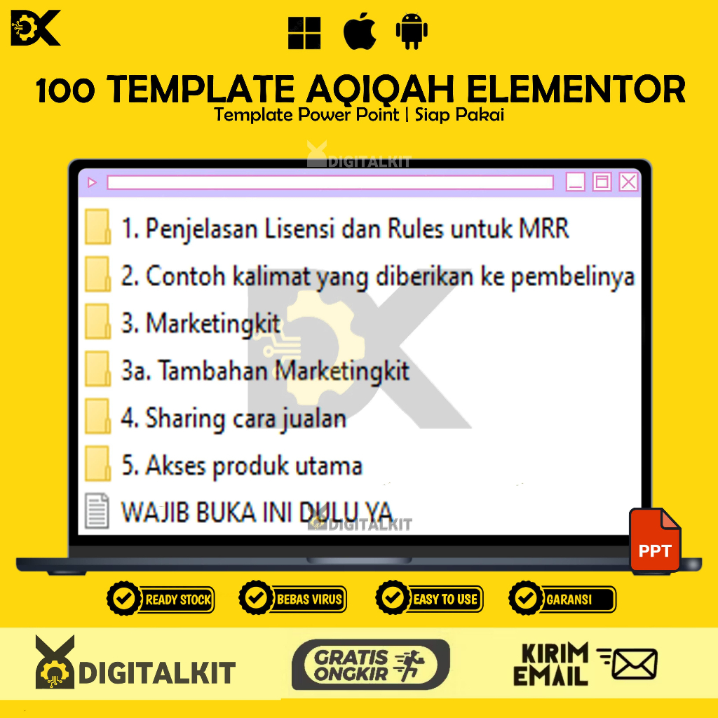 [T0408] 100 TEMPLETE PPT ELEMENTOR AQIQAH