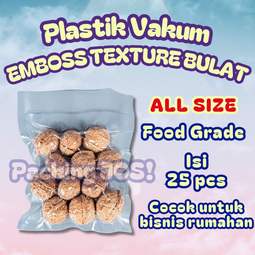 Plastik Vacuum Emboss Bulat Sealer Kemasan Makanan