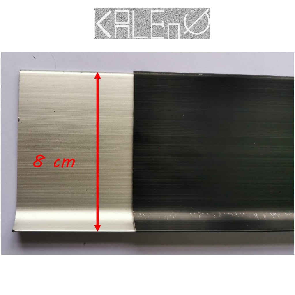 Plint / Skirting Bahan Aluminium Lebar 8 cm, Varian Silver