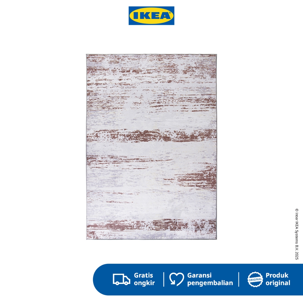 IKEA SHUFU Karpet Kecil Minimalis Motif Abstrak Abu 120x160cm