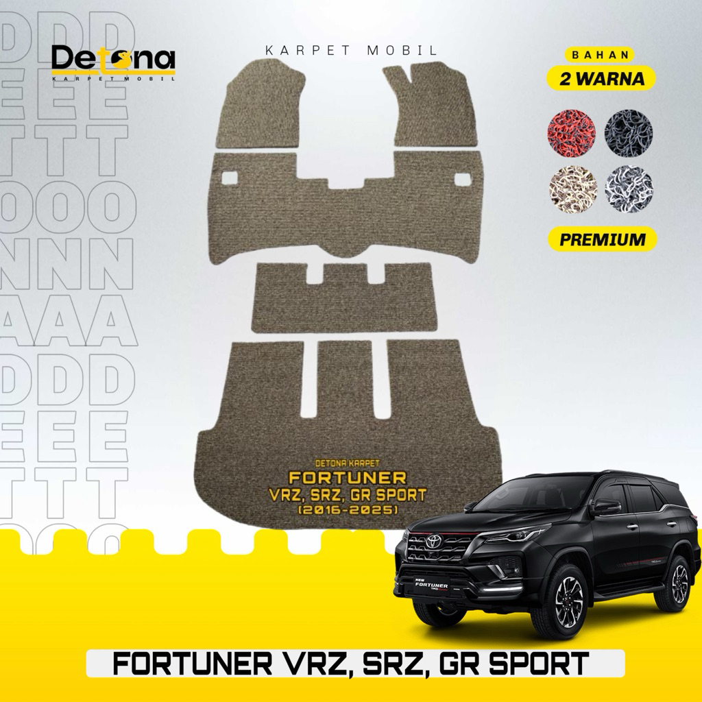 Karpet Mobil Mie PREMIUM Toyota FORTUNER VRZ, SRZ, GR SPORT 2016-2025 / Karpet Mie PREMIUM FORTUNER 