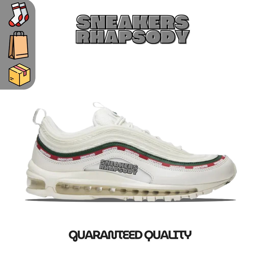 Sepatu Sneakers AM 97 Undefeated White - SneakerRhapsody