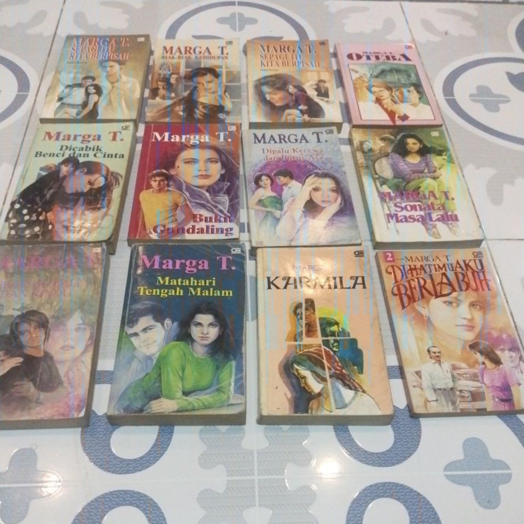 NOVEL MARGA T(sepagi itu kita berpiasah buku ke 1&2 / riak riak ke hidupan/ oteba /di cabik benci da