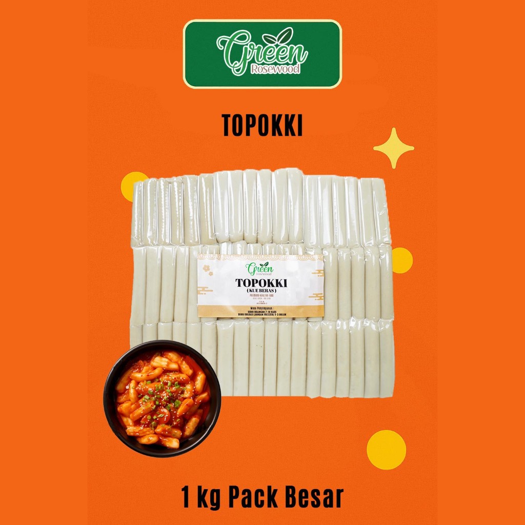 TOPOKKI 1 KG | TTEOKBOKKI - TTEOKPOKKI  | KUE BERAS KOREA 1000 GRAM - 1KG