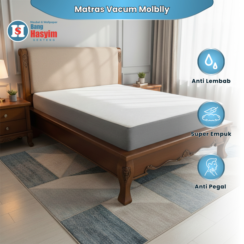 BANG HASYIM Matras Vacum Molblly Kasur Vacum kasur Anti Kempes Kasur Vacum Molblly Kasur Tidur Empuk