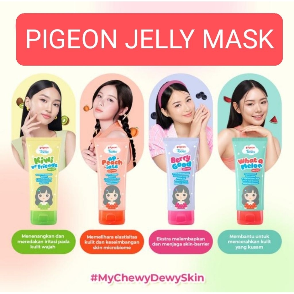 024 PIGEON JELLY MASK / MASKER WAJAH ANAK DAN REMAJA