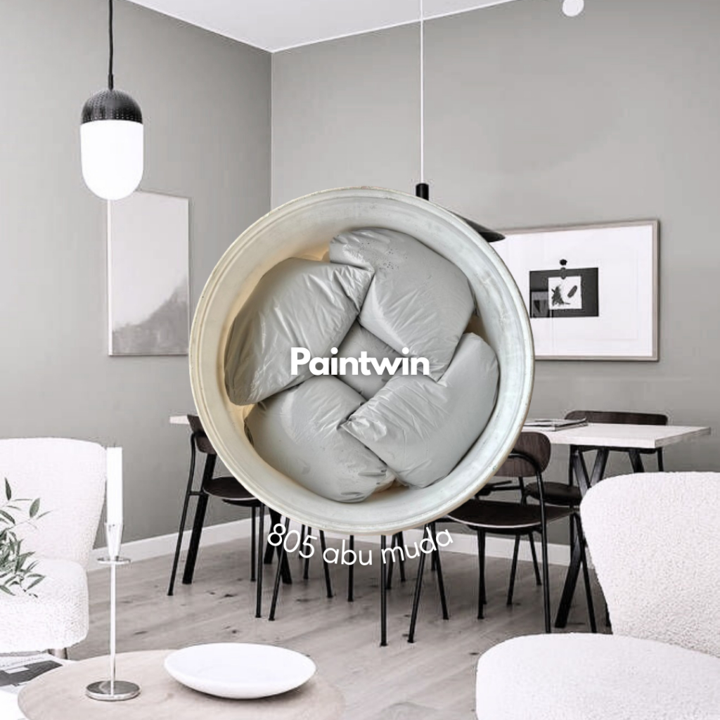 Cat Tembok Kiloan Warna Abu Muda 1KG Matte/Doff Premium Anti Luntur by Paintwin