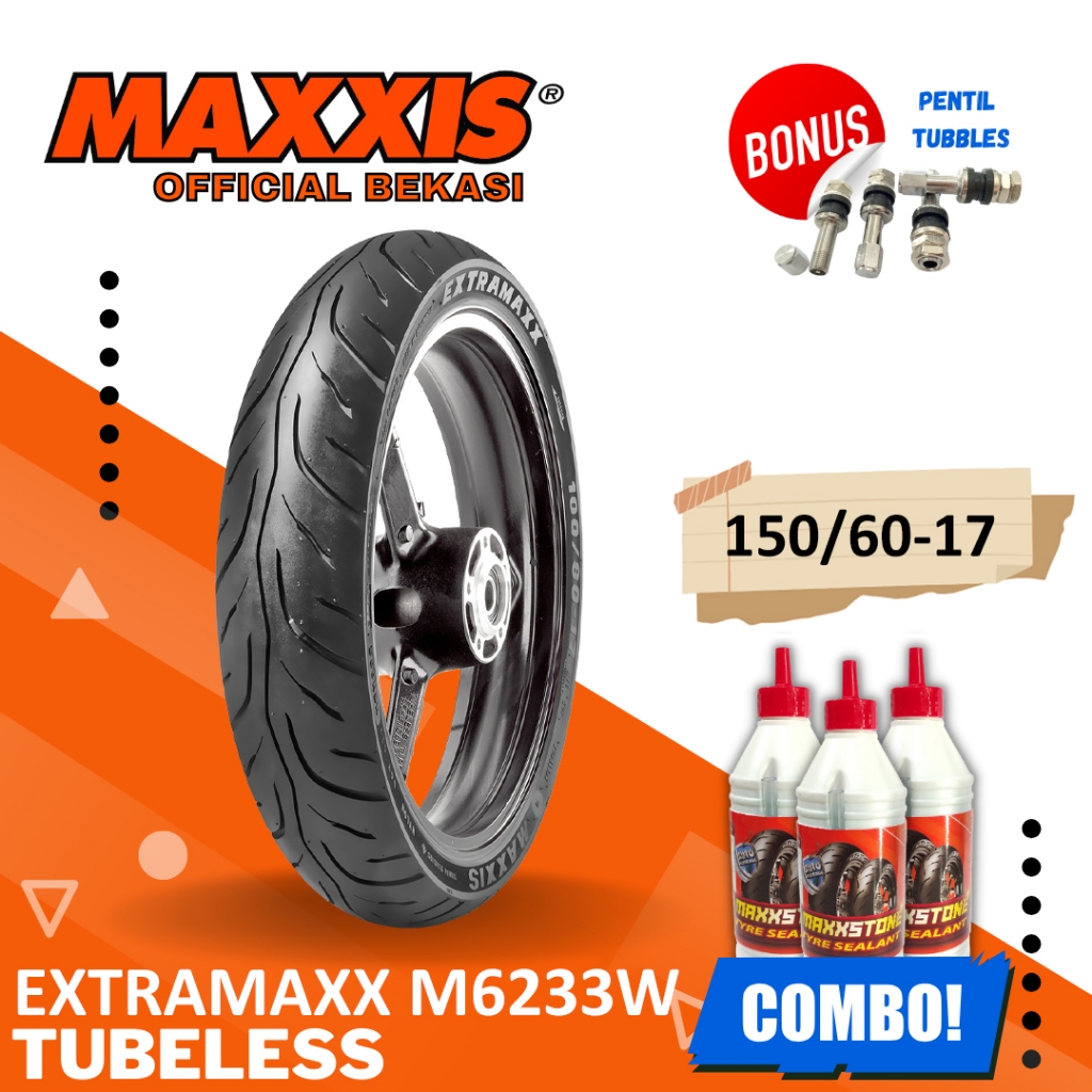 [READY COD] MAXXIS EXTRAMAXX RING 17 / BAN MAXXIS 150/60-17 BAN TUBELESS BAN LUAR / BAN MOTOR TUBLES