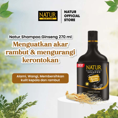 Natur Sampo Perawatan Rambut Rontok Ekstrak Ginseng 270 ml