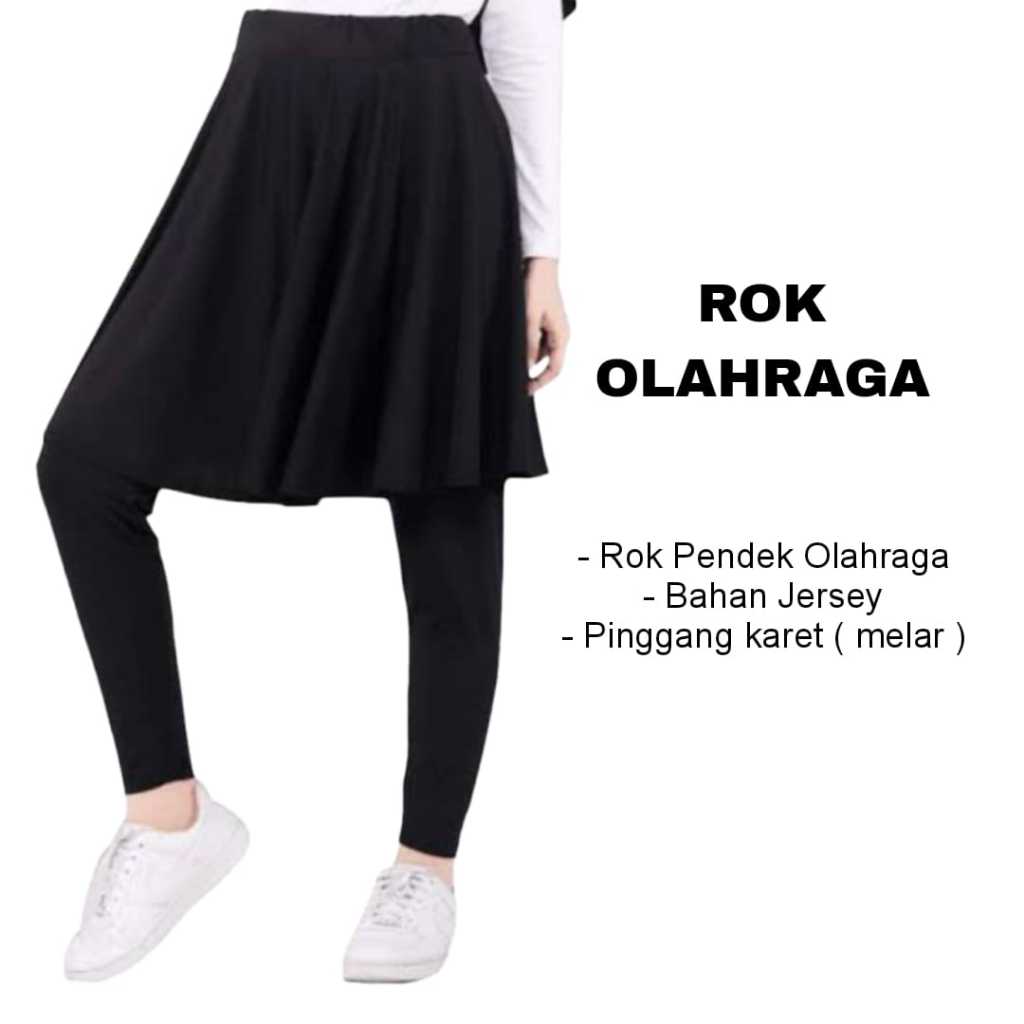 Rok Olahraga Wanita Skirt Sport Jogging Renang Sepeda Lari Zumba Padel Terbaru Kekinian Size Jumbo R