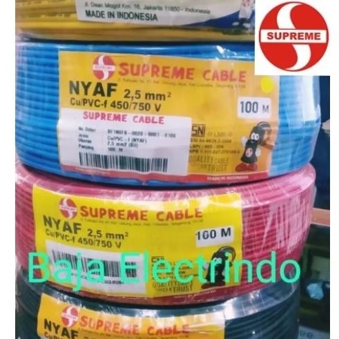 Kabel Serabut NYAF 2,5mm SUPREME @100m NYAF 1 x 2,5 1 x 2.5 mm NYAF 2.5mm SUPREME