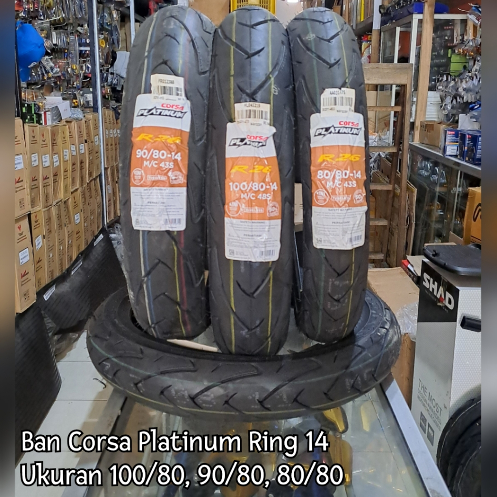 BAN MOTOR CORSA R26 TUBLESS RING 14, RING 17