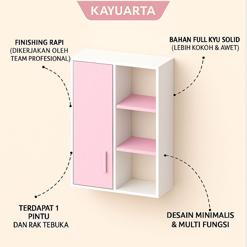 Lemari Dinding Tempel | Lemari Gantung | Rak Dinding Tempel | Lemari Dapur Kitchenset Bahan Kayu