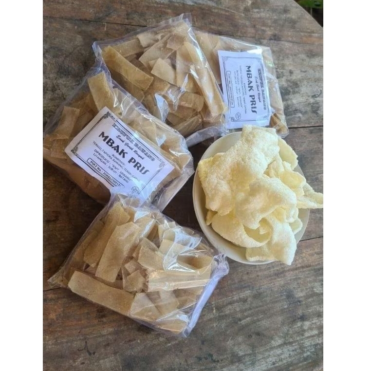 krupuk bawang  atau krupuk gendar mentah premium