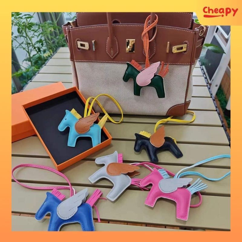 Bag Charm Pegasus Kuda Lumping Gantungan Aksesoris Tas Keychain Boneka Bahan Leather Kulit Korea Vir