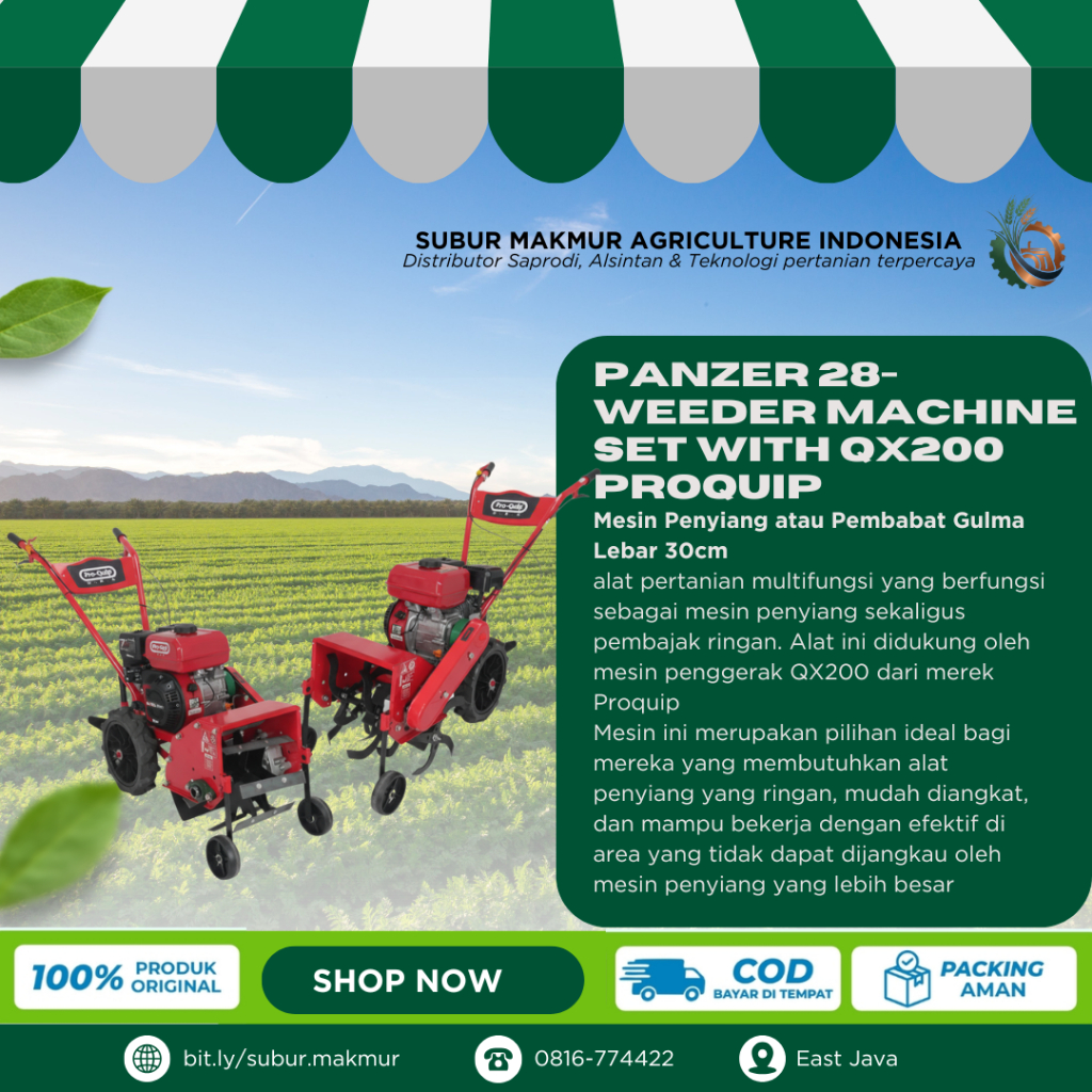 PROQUIP Panzer 28 Weeder Machine / Mesin dangir
