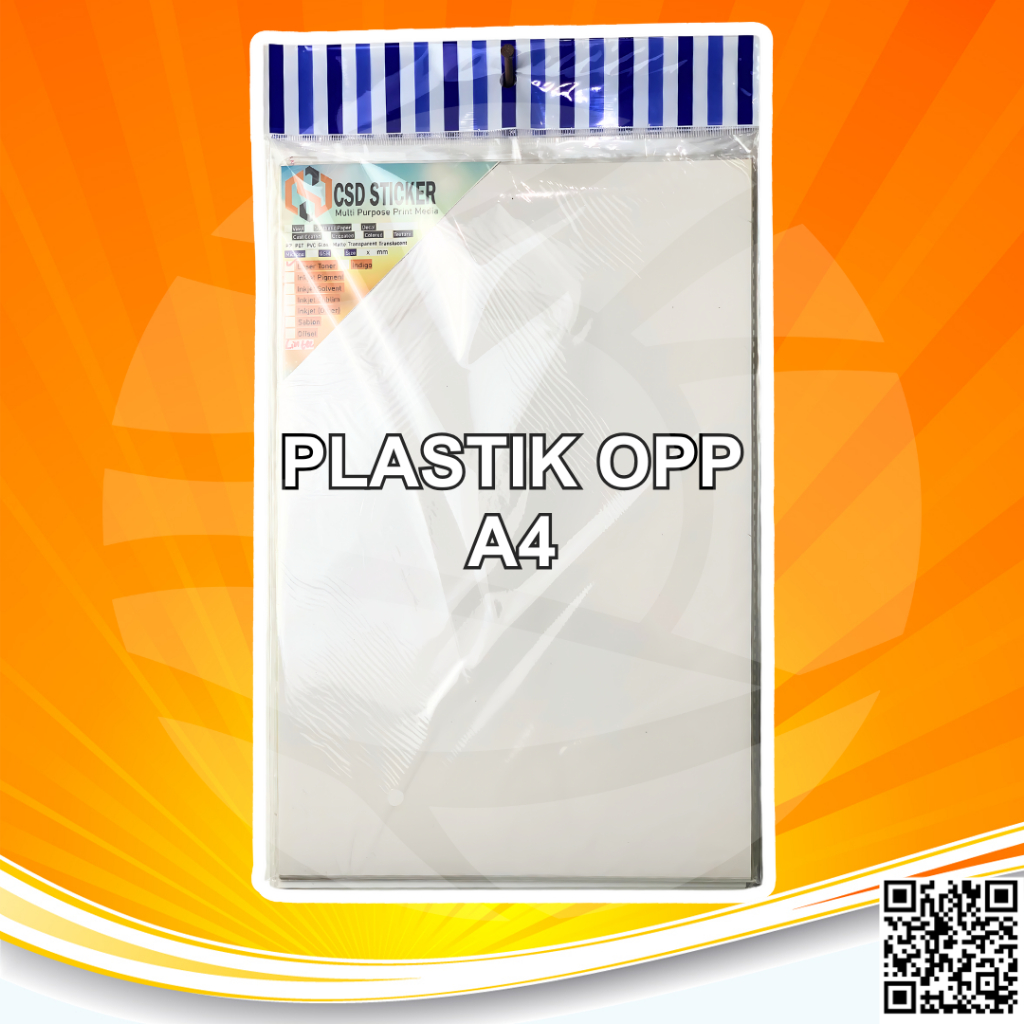 Plastik OPP Gantung/Bolong A4 Plastik Display 29,5 x 22,5cm