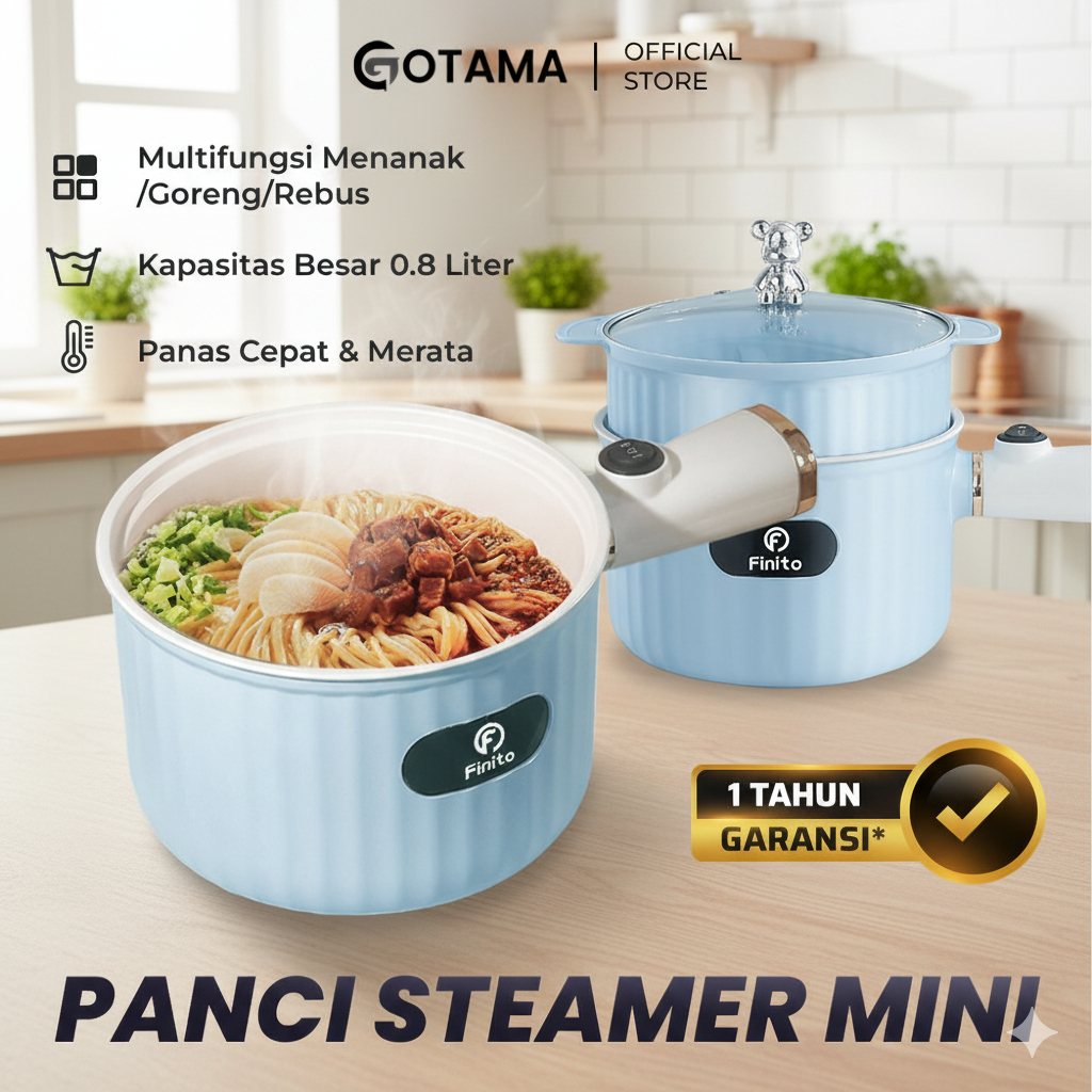 (Panci Listrik) Panci Listrik Stimer Multifungsi Low Watt FInito