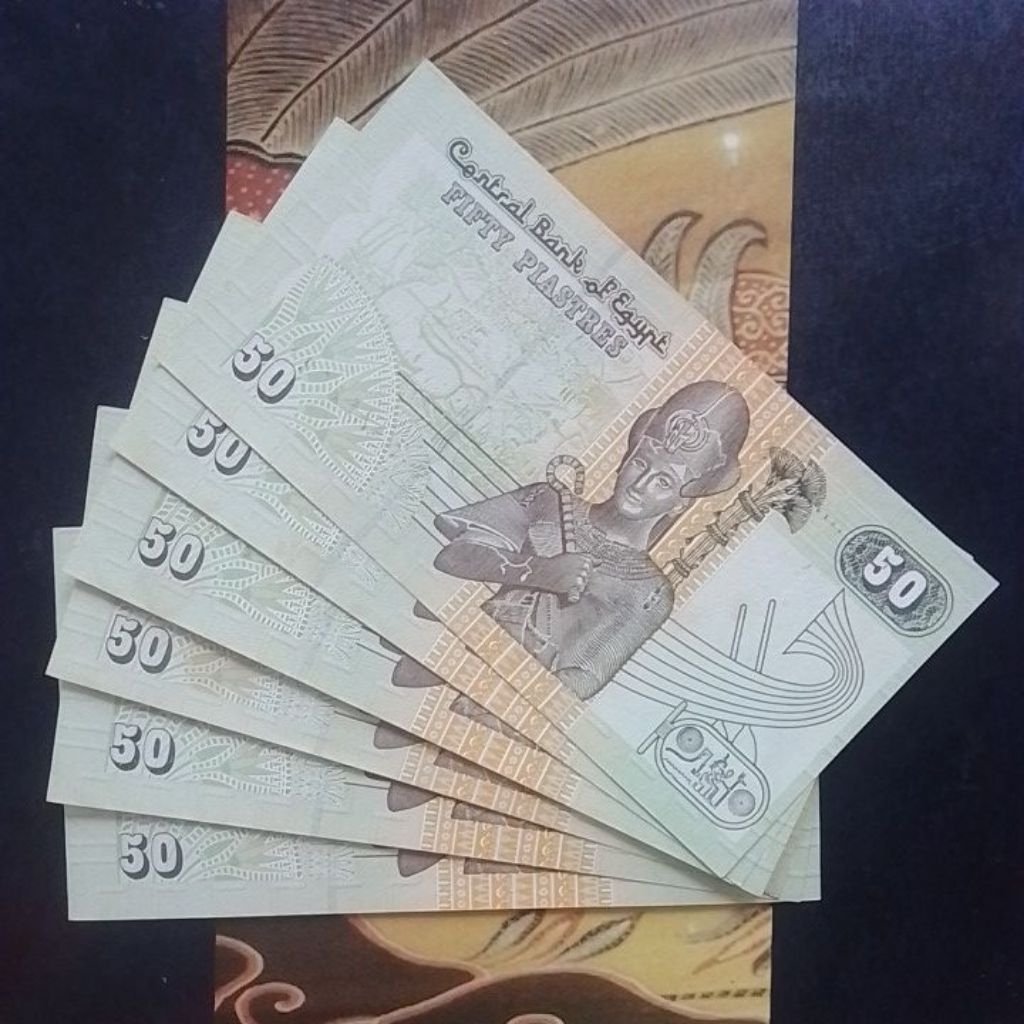 UANG KUNO EGYPT MESIR 50 PIASTRES