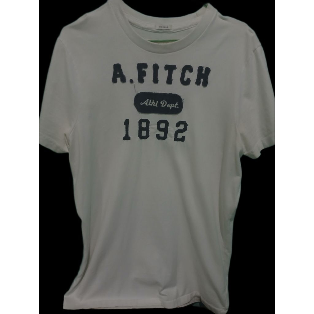kaos abercrombie putih tebal