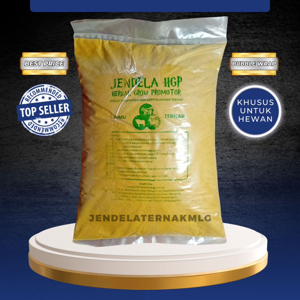JAMU SAPI PREMIUM JENDELA HGP 1 KG - Meningkatkan Pertumbuhan Ternak Ruminansia.