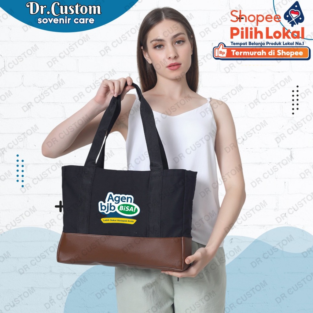 Dr Custom-Tas Totebag Kanvas Twill-Custom Sablon Totebag-Totebag Seminar-Seminarkit-Totebag Kanvas T