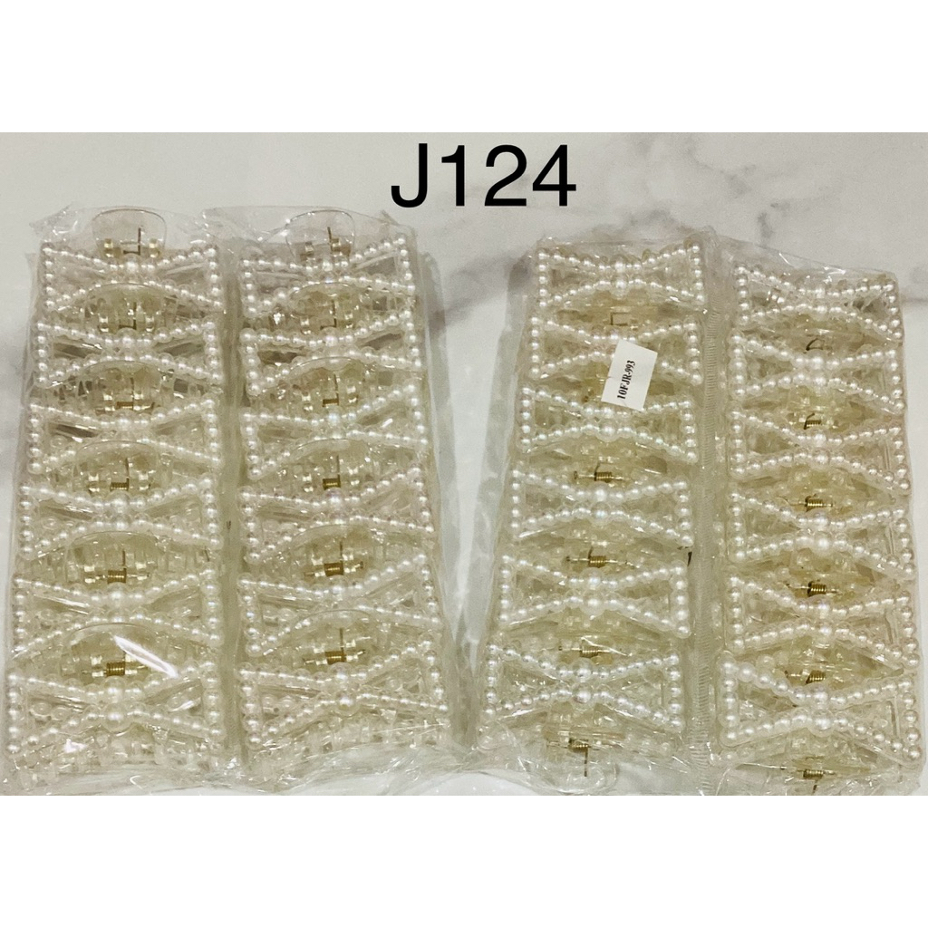 LUSINAN J124(AB) jedai jejer mutiara model pita,simpul,roll double cakar isi 12pcs