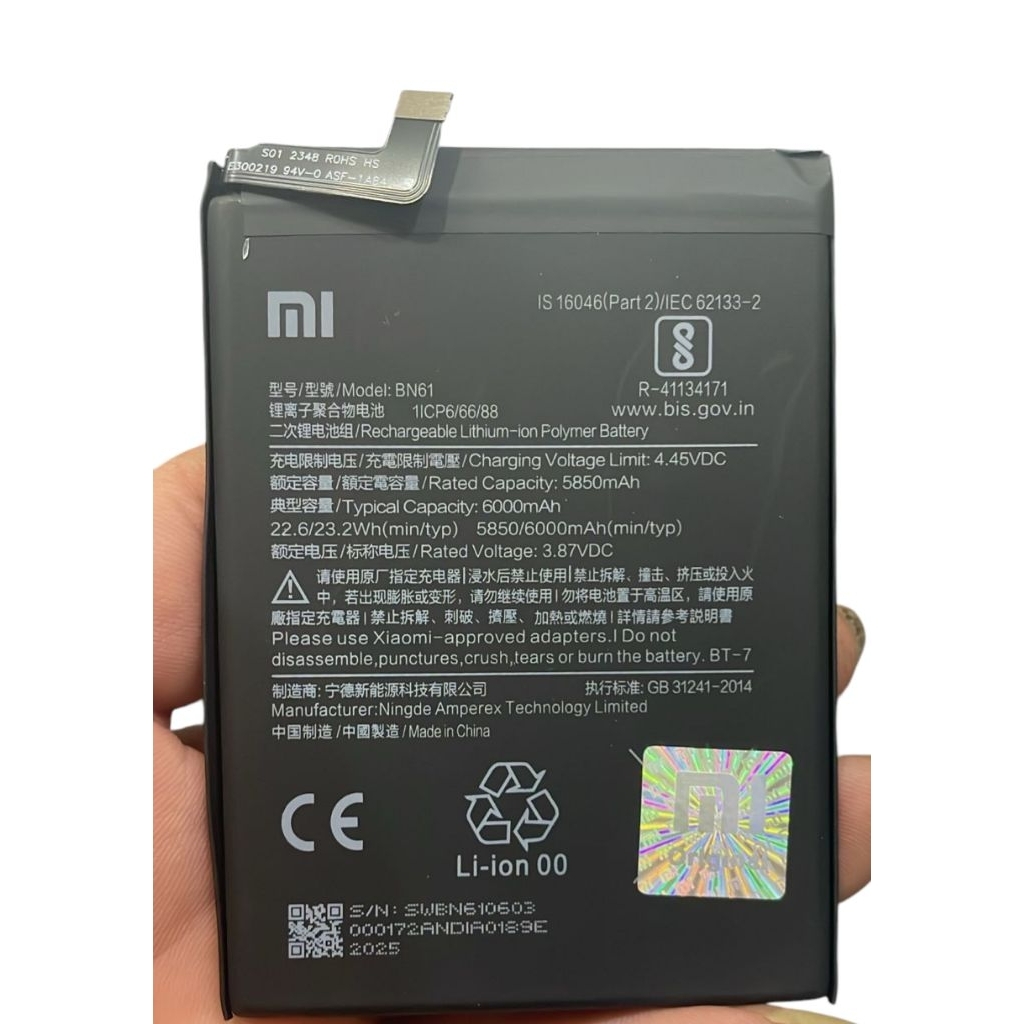 BATERAI Batre Battery BN61 X3 Polimer Lithium Original