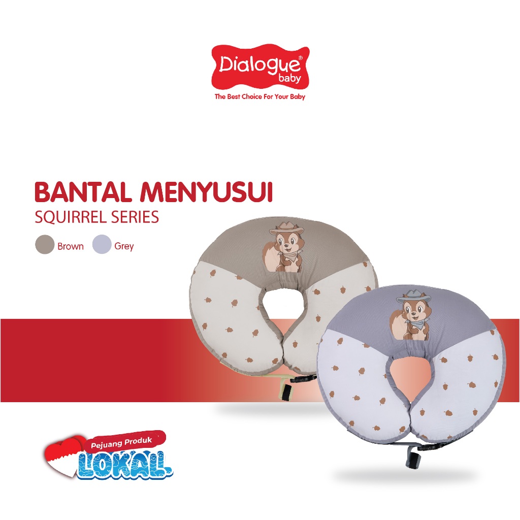 Dialogue Baby Bantal Ibu Menyusui + Bantal Lengan Sequirrel Series