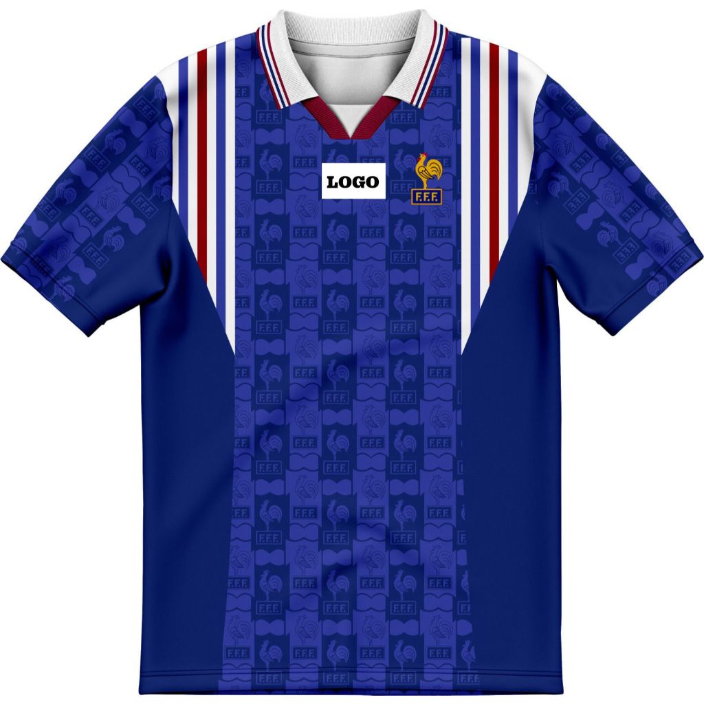 JERSEY FANTASY//BAJU BOLA RETRO// FANTASY PRANCIS//JERSEY FULLPRINTING//GRATIS NAMESET | JERSEY RETR