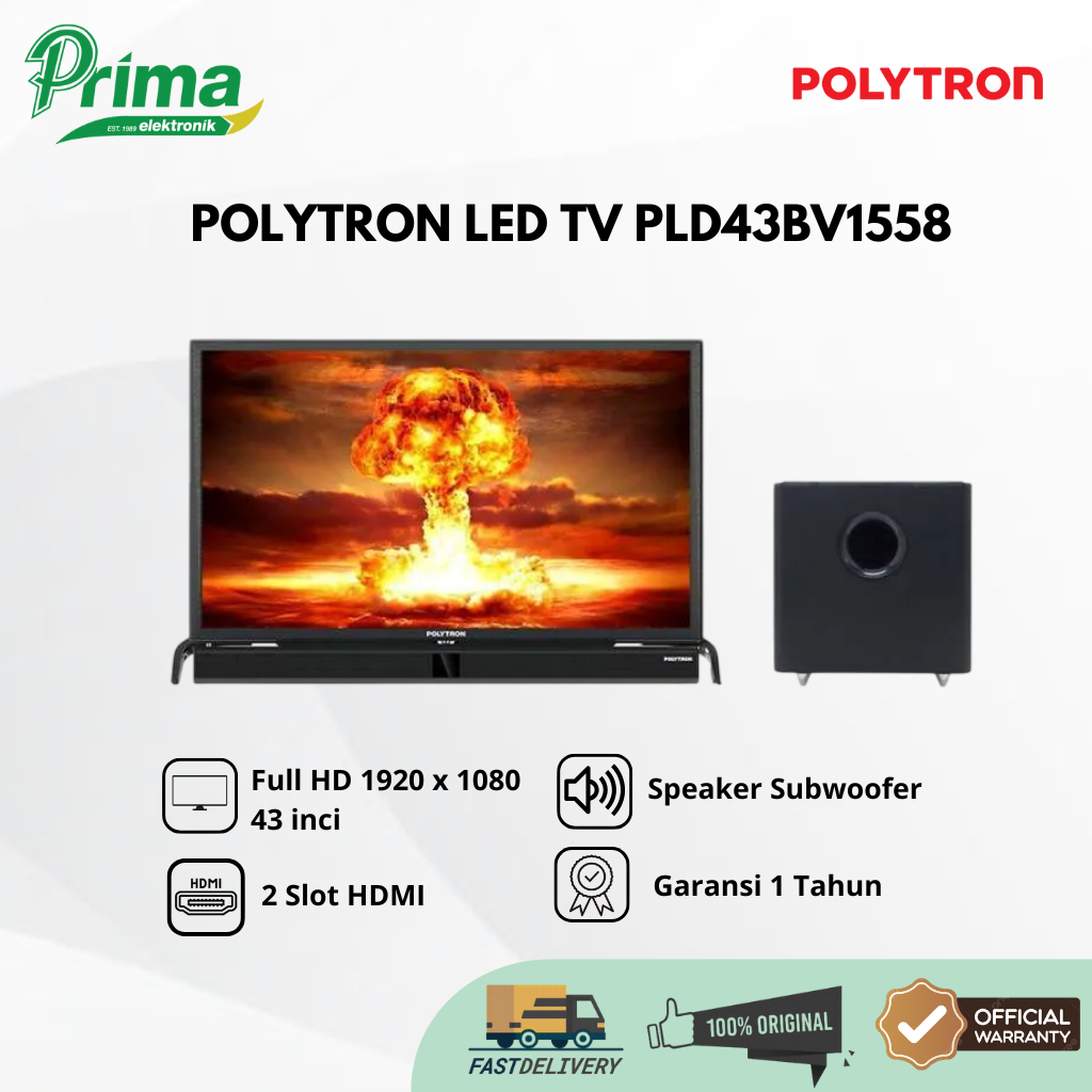 POLYTRON PLD43BV1558 43 INCH LED  TV GARANSI