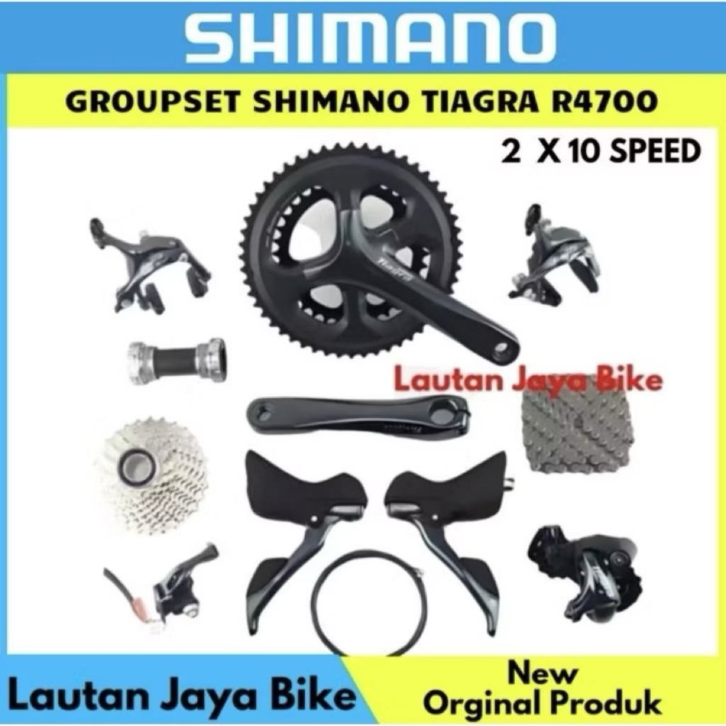 Groupset Shimano Tiagra 4700 2 x 10 Sp Roadbike Gravel BrifterTiagra