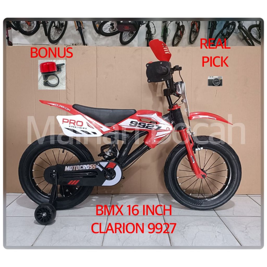 TERMURAH Sepeda Anak Motor Cross Bmx 16 Inch Clarion 9927 Ban 3.0 Clarion 9927 Terbaru