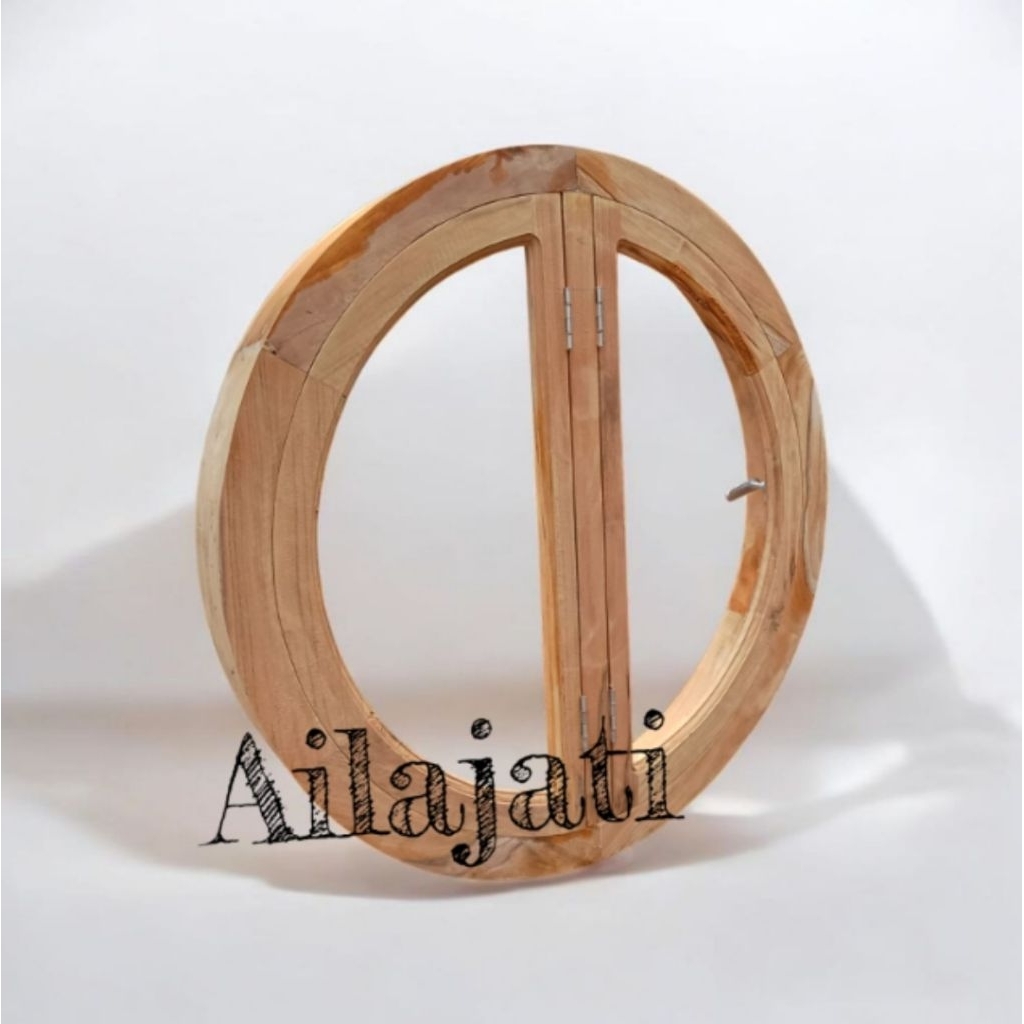 Jendela Bulat Klasik Kayu Jati . KB5 Diameter 100cm