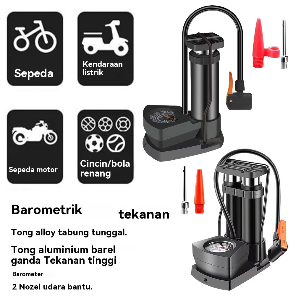 Pompa Angin Kaki/Pompa Ban Mini Foot Pump Portable/Pompa Kaki High Pressure Pompa Angin Kaki Untuk b