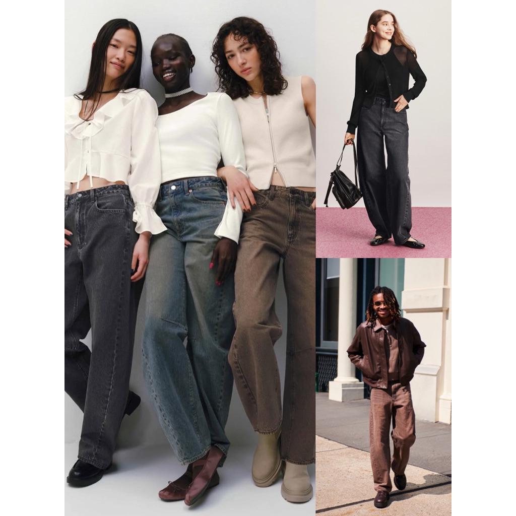 HBB6371 GU Barrel Leg Jeans