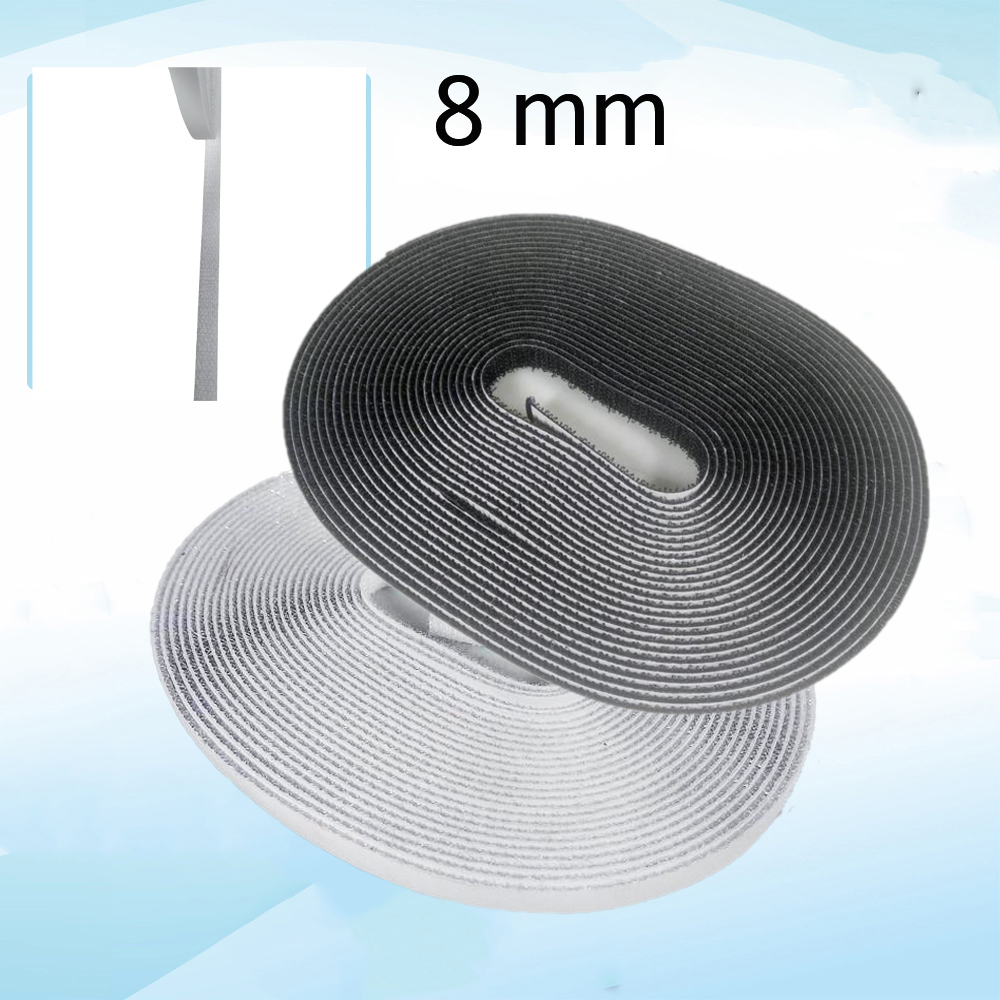 Pita Perekat Velcro Pengikat Hook and Loop Strip Tape 8mm - DP110