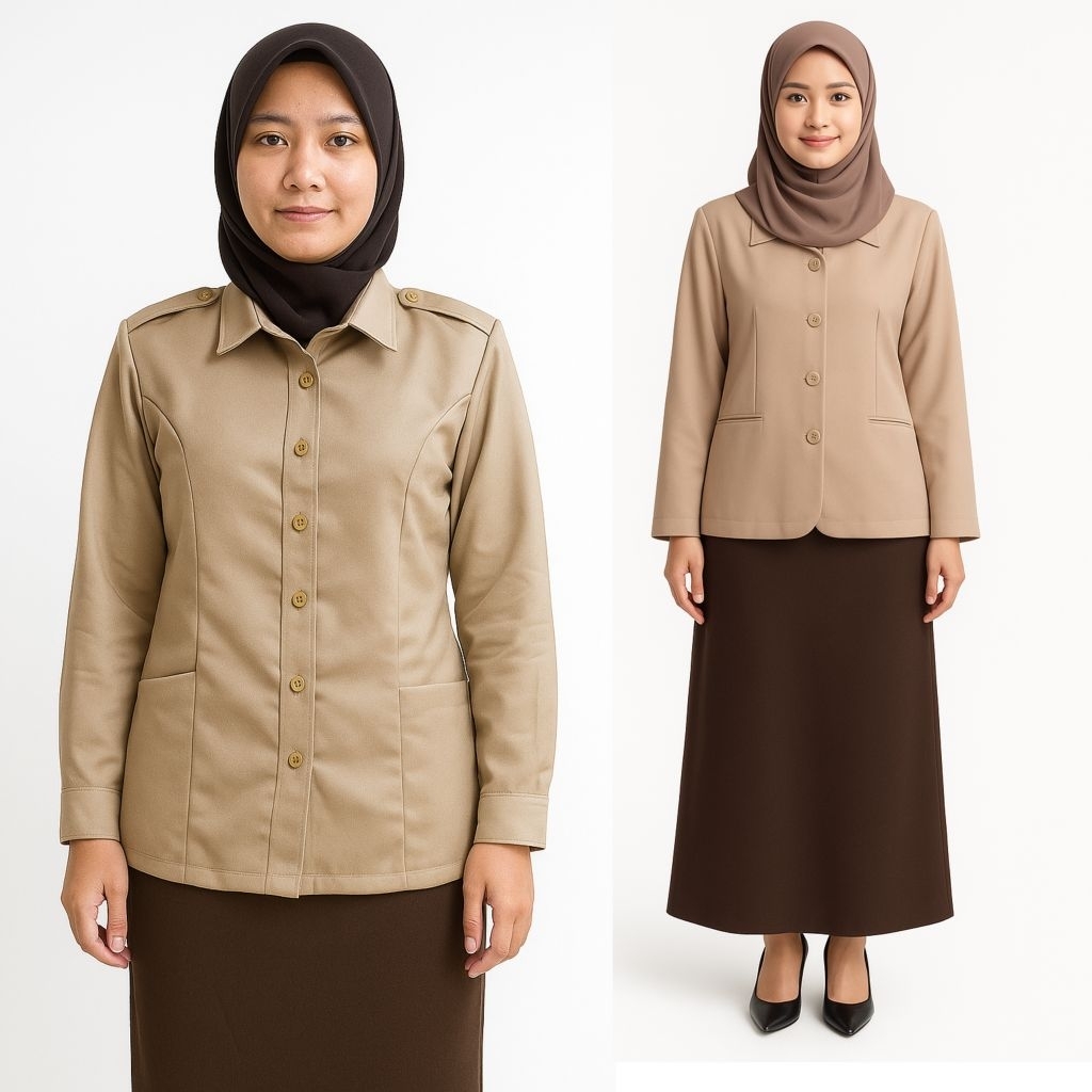 Blazer Seragam pramuka guru wanita/baju pramuka pembina