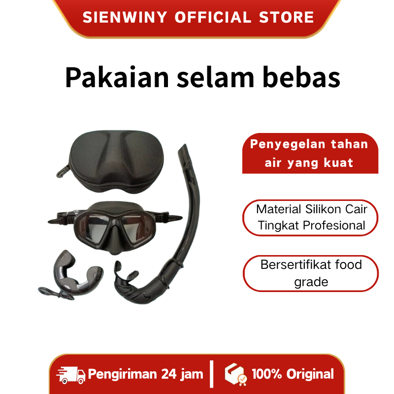 SIENWINY  Masker Freedive Kacamata Low Volume Mask Panah Ikan Selam Spearfishing Freediving Snorkeli