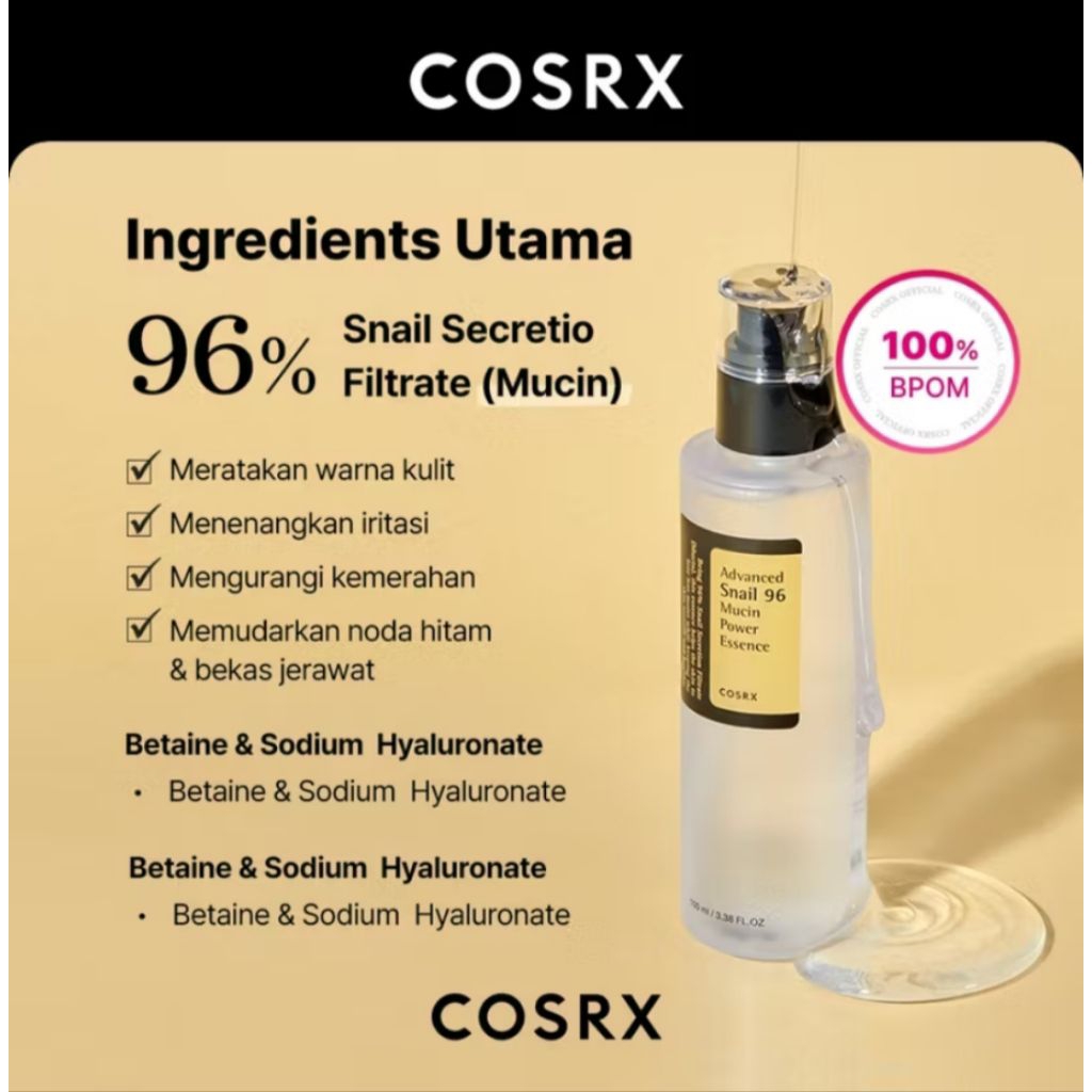 COSRX Advanced Snail 96 Mucin Power Essence (100% Original by Sociolla)