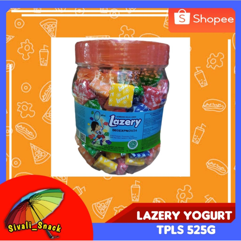 Permen Lunak Lazery Foldwrap Assorted Toples 525g (175 butir - 3g)