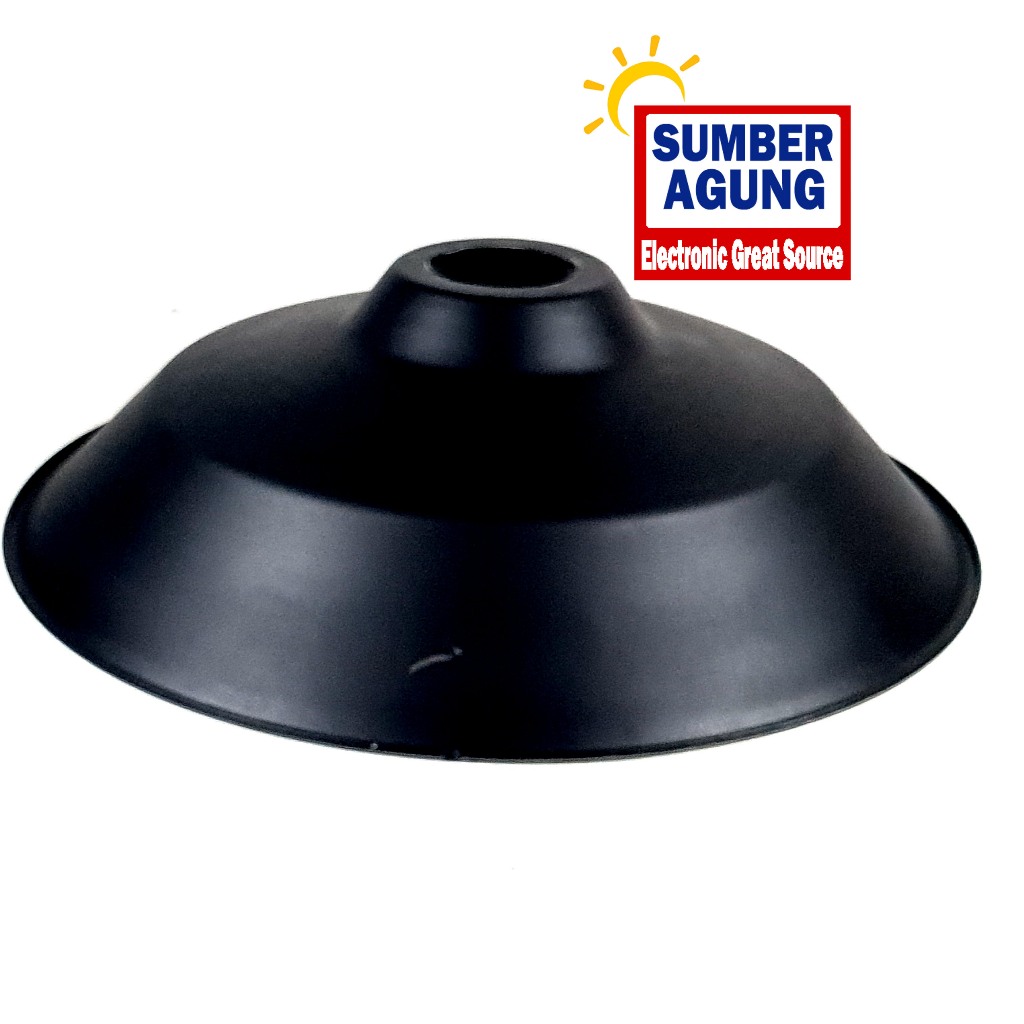 Kap Gantung Hitam Besar Lampu Gantung / Tebeng Kap Gantung WARNA BLACK 30cm Black Hanging Holder Lam