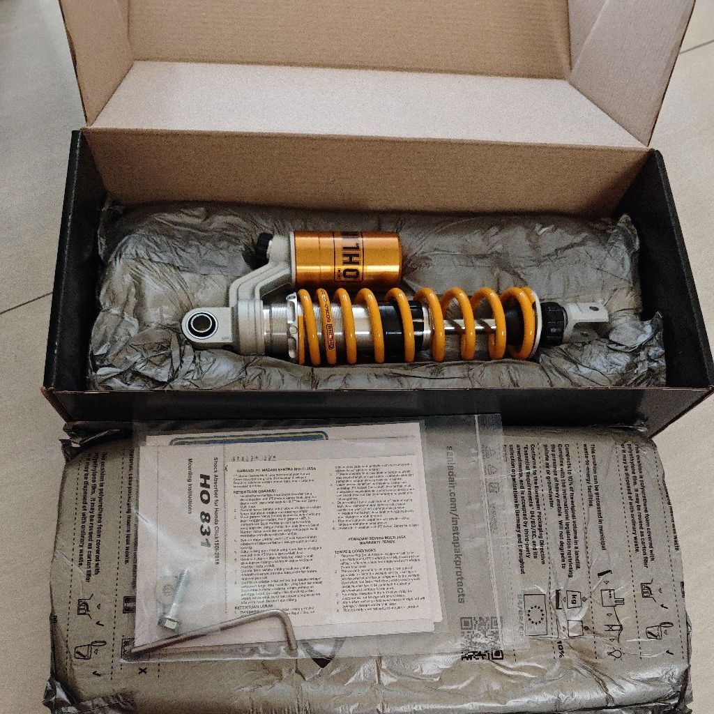 shock shockbreaker belakang ohlins honda vario 125 150 stylo beat scoopy fino filano tabung atas ho8